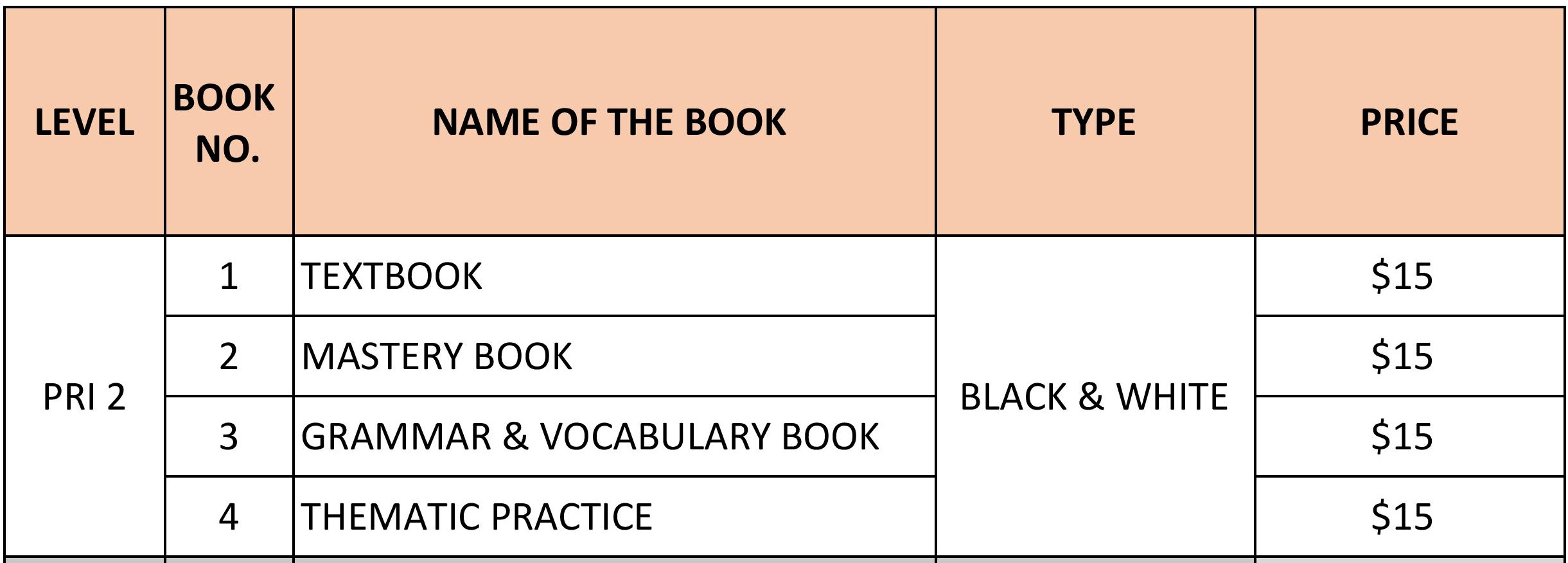 PRICE LIST FOR NON NTIL CURRICULUM PRI 2xlsx Sheet1 page 001